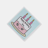 Birthday Cake Design Paper Napkin Serviette (Ecke)