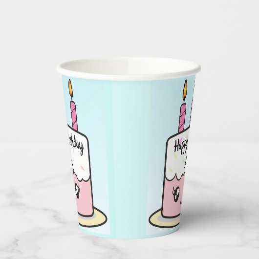 Birthday Cake Design Pappbecher (Links)