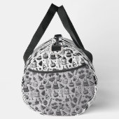 Birthday cake doodle schwarz-weiß Muster 4 Duffle Bag (Rechts)