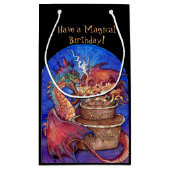 Birthday Cake Dragon Kleine Geschenktüte (Rückseite)