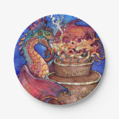 Birthday Cake Dragon Pappteller (Vorderseite)