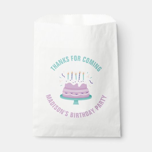 Birthday Cake Kindergeburtstag Party Geschenktütchen (Vorderseite)