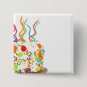 Birthday Cake Magnet Button (Vorderseite)