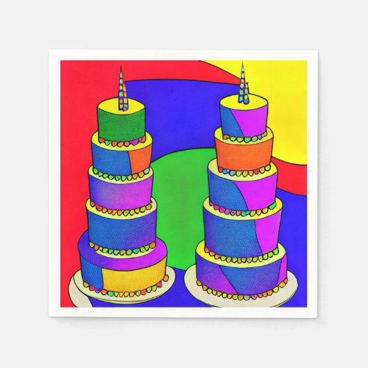 Birthday Cake Napkins Serviette (Vorderseite)