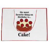 Birthday Cake Party Große Geschenktüte (Vorderseite)