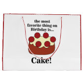 Birthday Cake Party Große Geschenktüte (Rückseite)