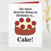 Birthday Cake Party Karte (Gelbe Blume)