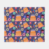 Birthday Cake Pastry Design Fleecedecke (Vorderseite (Horizontal))