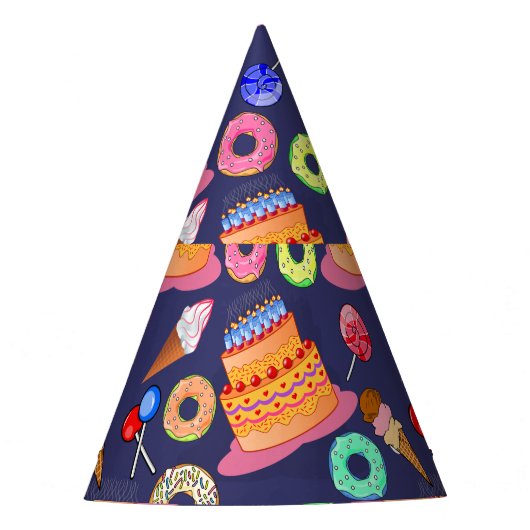 Birthday Cake Pastry Design Partyhütchen (Vorderseite)