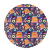 Birthday Cake Pastry Design Schneidebrett (Vorderseite)