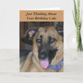 Birthday Cake Pavlov Hunde Humor Karte (Vorderseite)