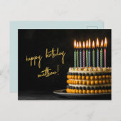 Birthday Cake Postkarte (Vorne/Hinten)
