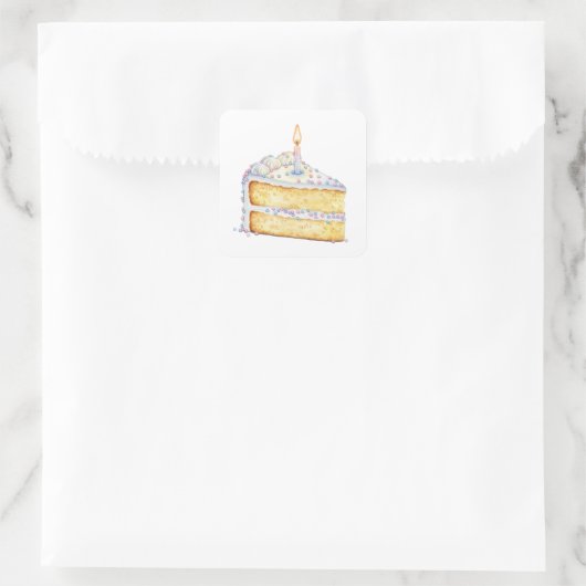 Birthday Cake Slice Aufkleber (Tasche)