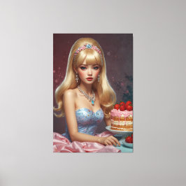 Birthday cake Stretched Canvas Print Leinwanddruck