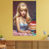 Birthday cake Stretched Canvas Print Leinwanddruck (Insitu (Wohnzimmer))