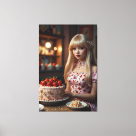 Birthday cake Stretched Canvas Print Leinwanddruck