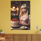 Birthday cake Stretched Canvas Print Leinwanddruck (Insitu (Wohnzimmer))