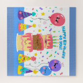 Birthday Cake und Balloons lächeln Puzzle (Horizontal)