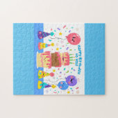 Birthday Cake und Balloons lächeln Puzzle (Horizontal)