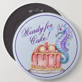 Birthday Cake Watercolor Searross Button (Vorne & Hinten)
