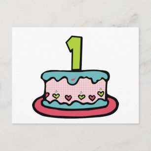 Birthday Cake With Age Postkarte