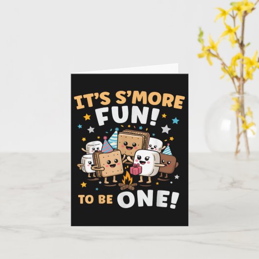 Birthday Campfire Marshmallow Sein Spaß Karte (Gelbe Blume)