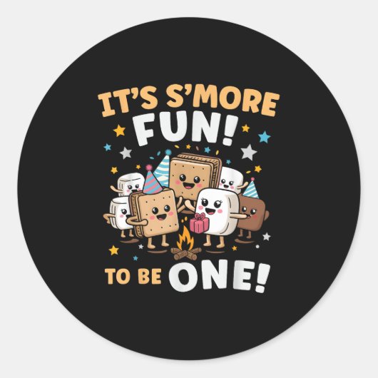 Birthday Campfire Marshmallow Sein Spaß Runder Aufkleber (Vorderseite)