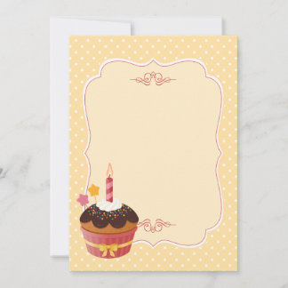 Birthday Candle Cupcake Blank Karte