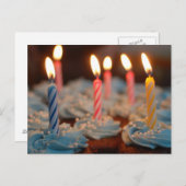 Birthday Candle Cupcakes Postkarte (Vorne/Hinten)