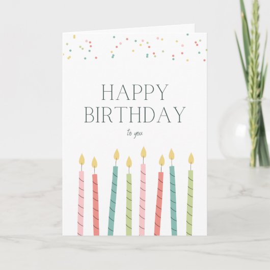 Birthday Candle Greeting Card Karte (Vorderseite)