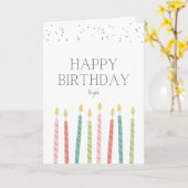 Birthday Candle Greeting Card Karte (Gelbe Blume)