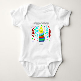 Birthday Candle Greetings Baby Jersey Bodysuit Baby Strampler