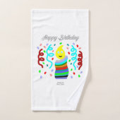 Birthday Candle Greetings Bathroom Towel Set (Handtuch)