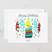 Birthday Candle Greetings Postcard Postkarte (Vorne/Hinten)