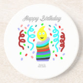 Birthday Candle Greetings Sandstone Untersetzer (Vorne)