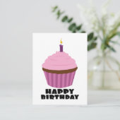 Birthday Candle Postkarte (Stehend Vorderseite)