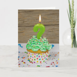 Birthday candle question mark karte