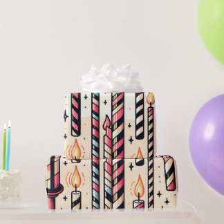 Birthday Candle Wrapping Paper - 30x15 Geschenkpapier