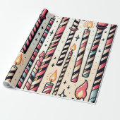 Birthday Candle Wrapping Paper - 30x15 Geschenkpapier (Ungerollt)