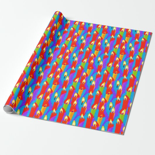 Birthday Candle Wrapping Paper Geschenkpapier (Ungerollt)