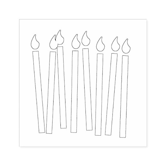 Birthday Candles Art Briefmarke Gummistempel (Prägung)