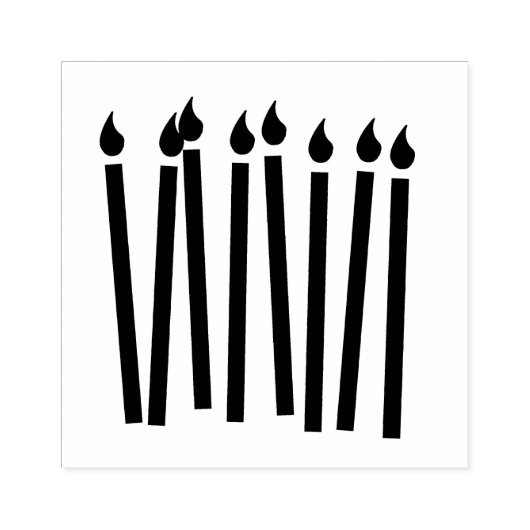 Birthday Candles Art Briefmarke Gummistempel (Prägung)