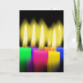 Birthday Candles auf schwarz Karte (Vorderseite)