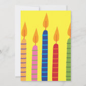 Birthday Candles Birthday Party Einladung (Rückseite)