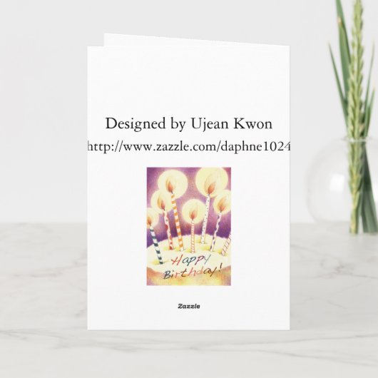 Birthday Candles Card Karte (Rückseite)