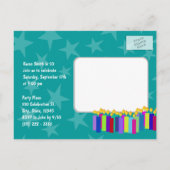 Birthday Candles Einladungspostkarte (Rückseite)