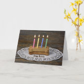Birthday Candles in Dog Bone Card Karte (Gelbe Blume)