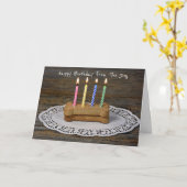 Birthday Candles in Dog Bone Karte (Gelbe Blume)