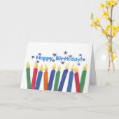 Birthday Candles Karte (Gelbe Blume)