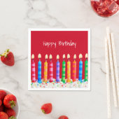 Birthday Candles on Red Serviette (Beispiel)